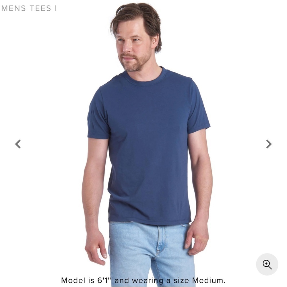 Mott & Bow Men's Classic Crew Driggs Tee Baltic Blue T-Shirt Short Sleeve XXL